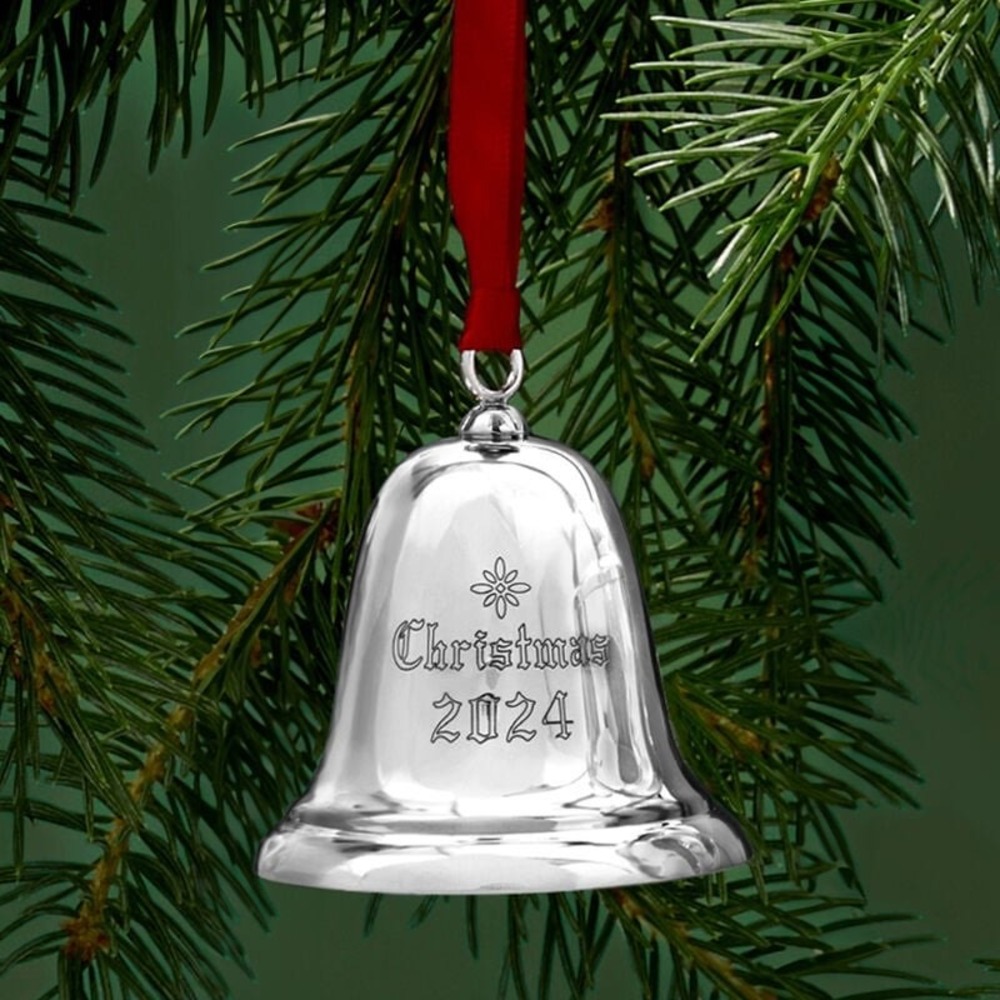 Reed & Barton 2024 Christmas Bell Ornament 54th Edition Silverplate New in Box - Picture 7 of 8
